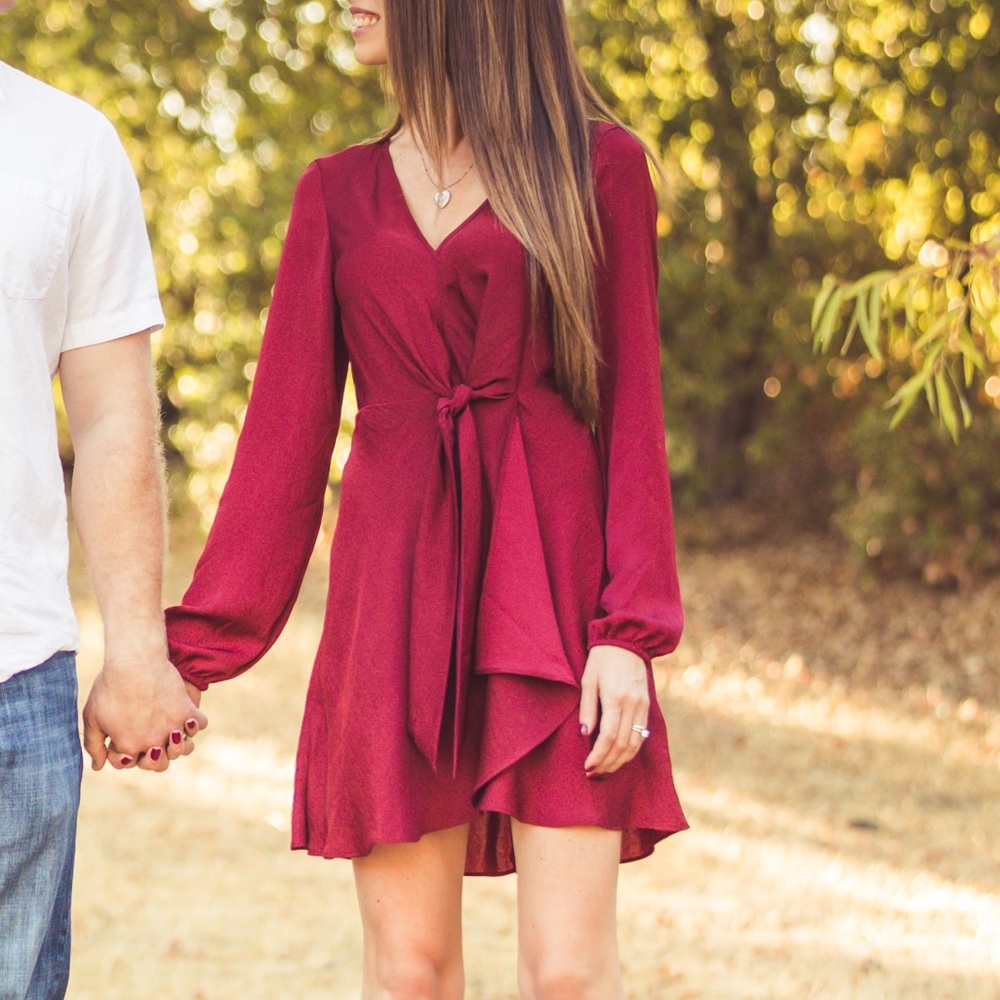 NWT: Knotted V-Neck Dress